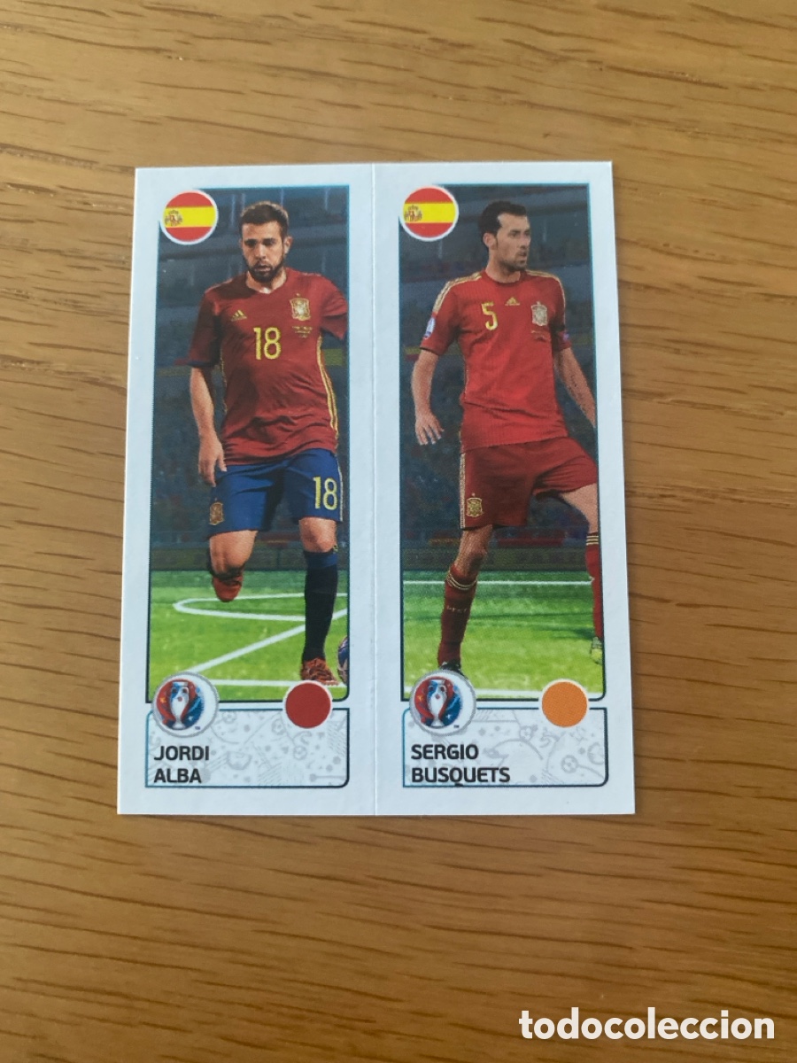 Cartes &agrave; collectionner de Football: Cromo panini n&uacute;mero 376 Alba/Busquets Euro 2016 - Stickers Eurocup &aacute;lbum