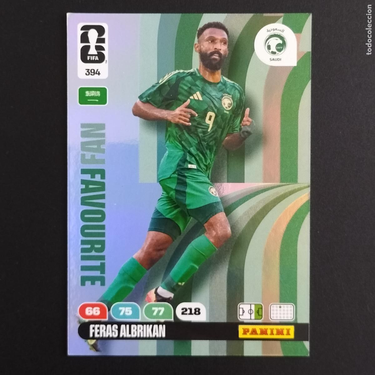 Cromos de F&uacute;tbol: 394 FERAS ALBRIKAN FAN FAVOURITE ARABIA SAUDI ADRENALYN XL MUNDIAL 26 2026 FIFA WORLD CUP PANINI