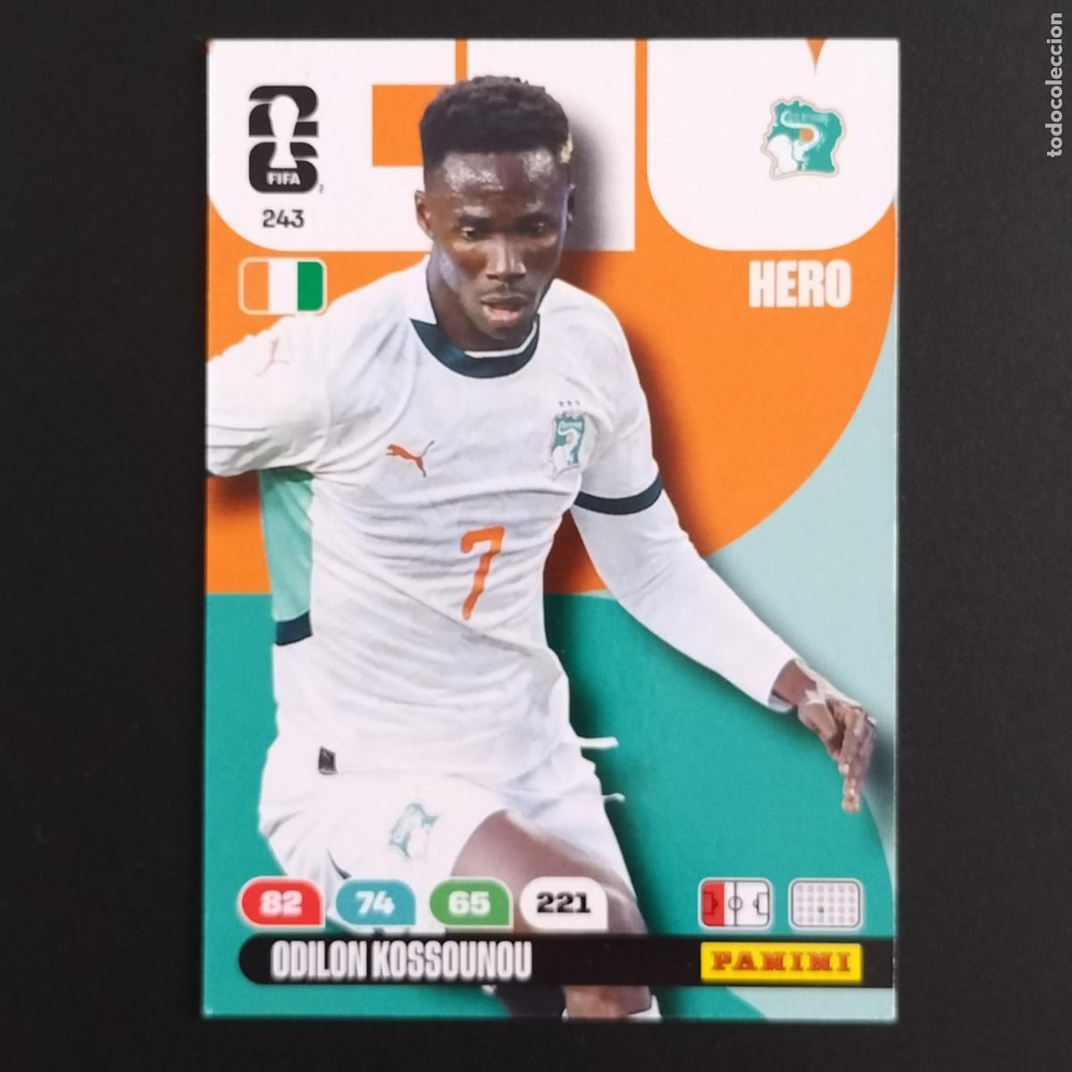 Cromos de F&uacute;tbol: 243 ODILON KOSSOUNOU COSTA DE MARFIL ADRENALYN XL MUNDIAL 26 2026 FIFA WORLD CUP PANINI