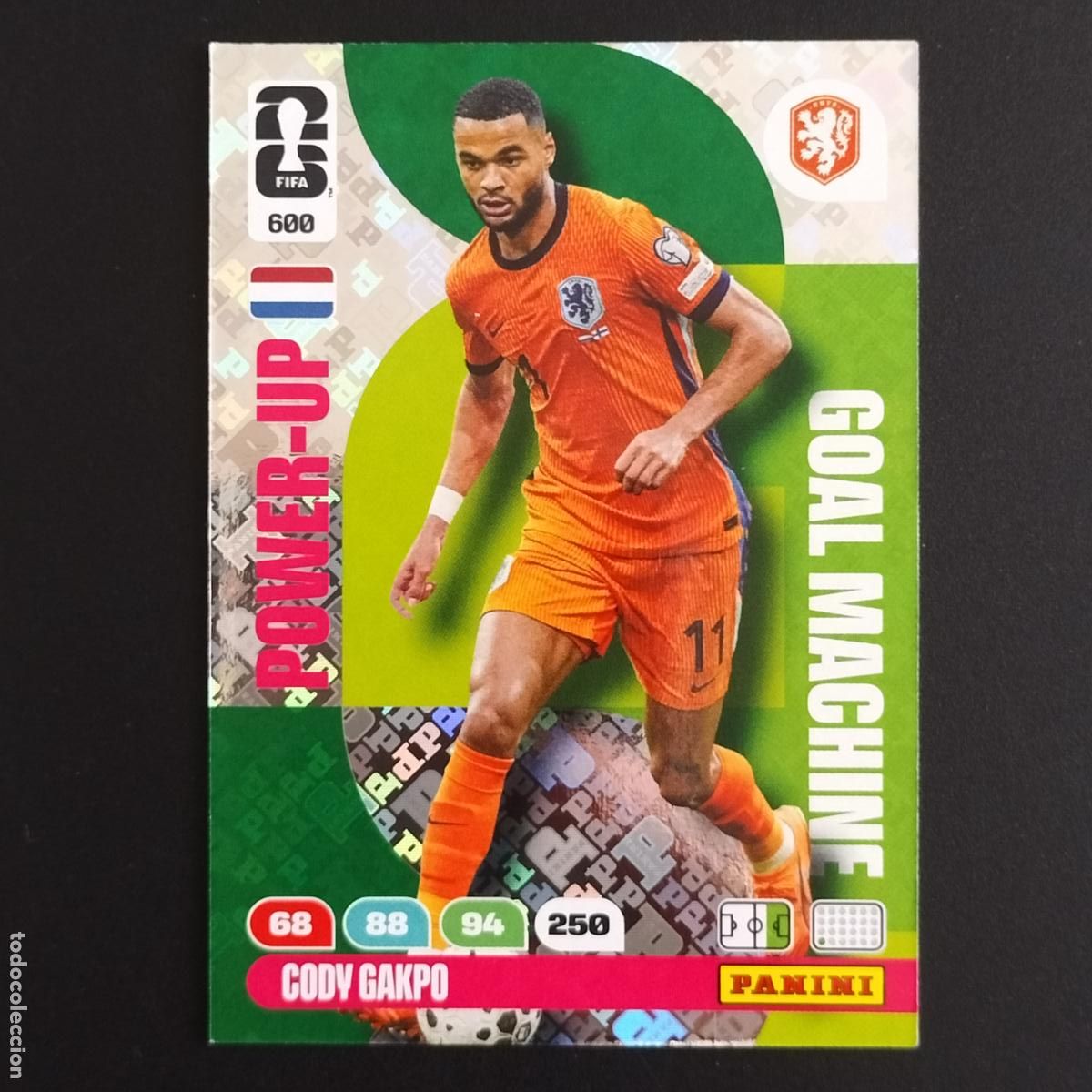 Figurine di Calcio: 600 CODY GAKPO GOAL MACHINE HOLANDA PAISES BAJOS ADRENALYN XL MUNDIAL 26 2026 FIFA WORLD CUP PANINI