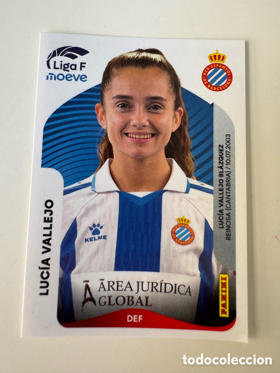Cromos de F&uacute;tbol: PANINI ADRENALYN XL LIGA F 2025-2026 &ndash; N&ordm; 189 &ndash; Luc&iacute;a Vallejo RCD Espanyol