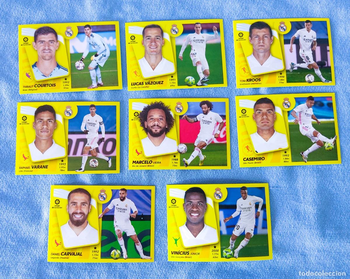 Cromos de F&uacute;tbol: 8 CROMOS DE FUTBOL DEL REAL MADRID 2021-22 COLECCCIONES ESTE PANINI