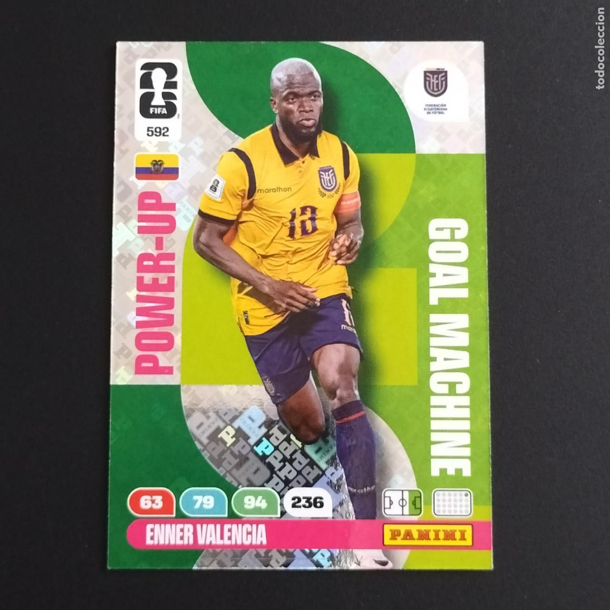 Figurine di Calcio: 592 ENNER VALENCIA GOAL MACHINE ECUADOR CROMOS ADRENALYN XL MUNDIAL 26 2026 FIFA WORLD CUP PANINI