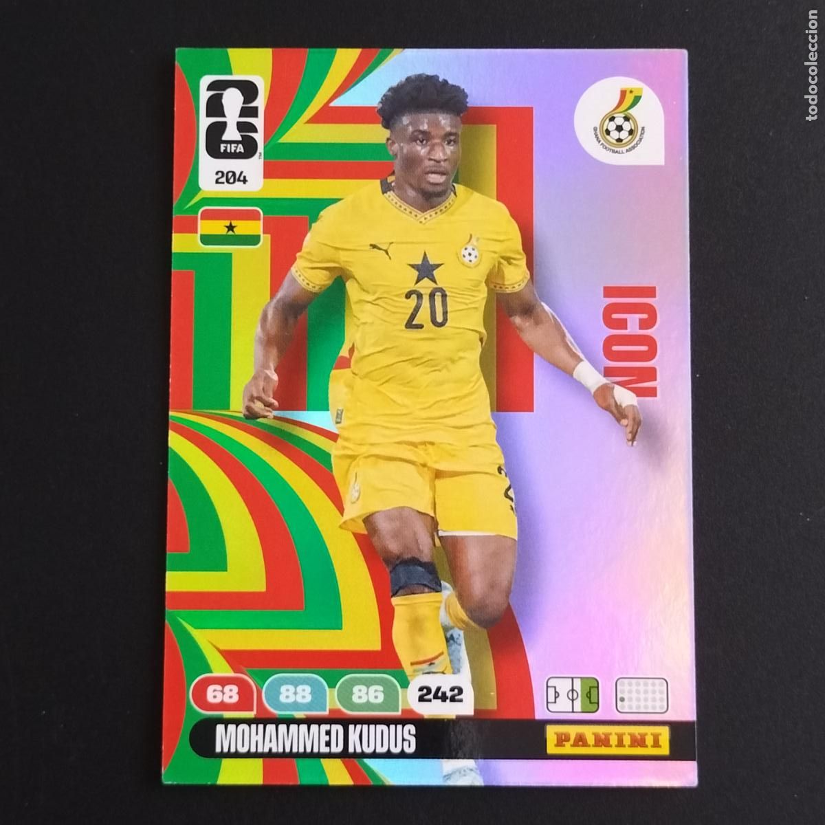 Football Stickers: 204 MOHAMMED KUDUS ICON GHANA CROMOS ADRENALYN XL MUNDIAL 26 2026 FIFA WORLD CUP PANINI