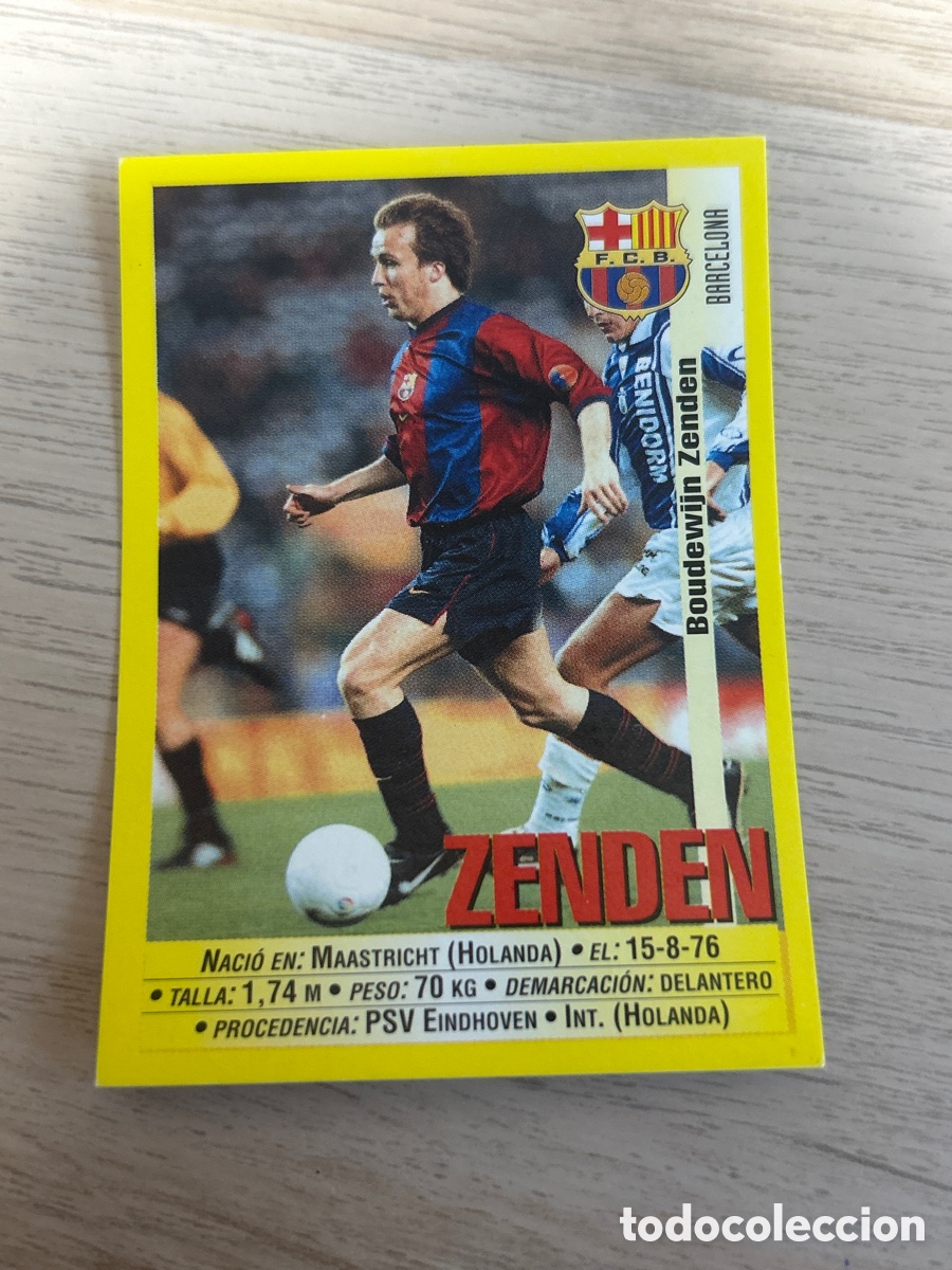 Cromos de F&uacute;tbol: ZENDEN F. C. BARCELONA 12A COLOCA PANINI LIGA 1999 2000 99 00 NUNCA PEGADO SIN PEGAR