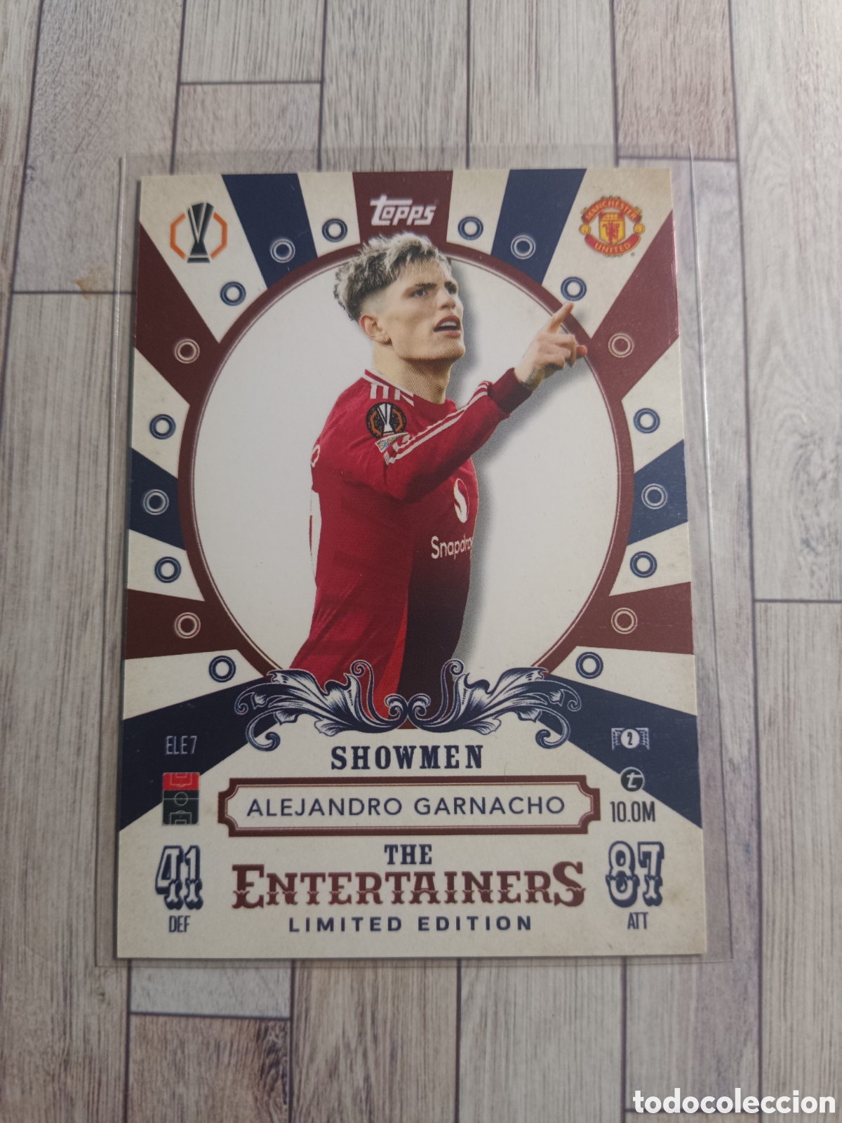 Cromos de F&uacute;tbol: GARNACHO MANCHESTER UNITED LIMITED EDITION ENTERTAINERS TOPPS MATCH ATTAX CHAMPIONS LEAGUE 2024 2025