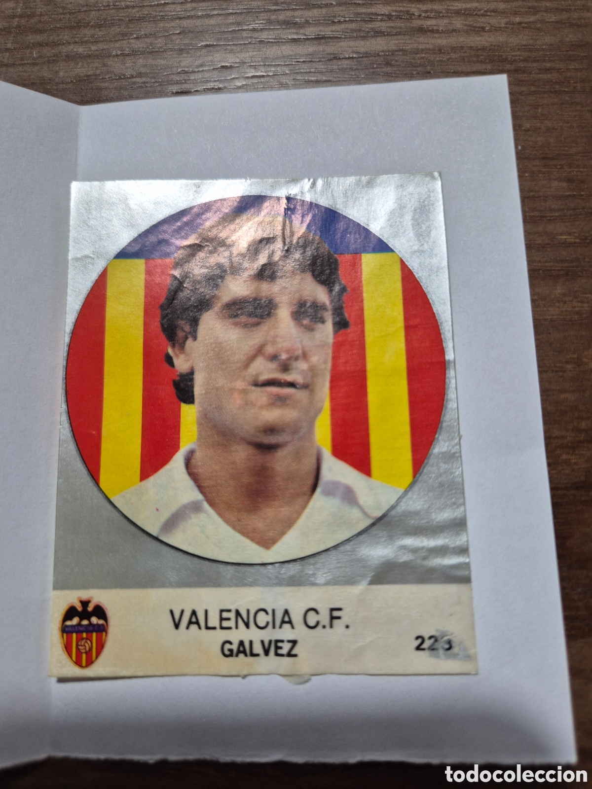 Fu&szlig;ball-Sticker: GALVEZ VALENCIA N&ordm; 223 LIGA 83 - 84 J. MERCHANTE