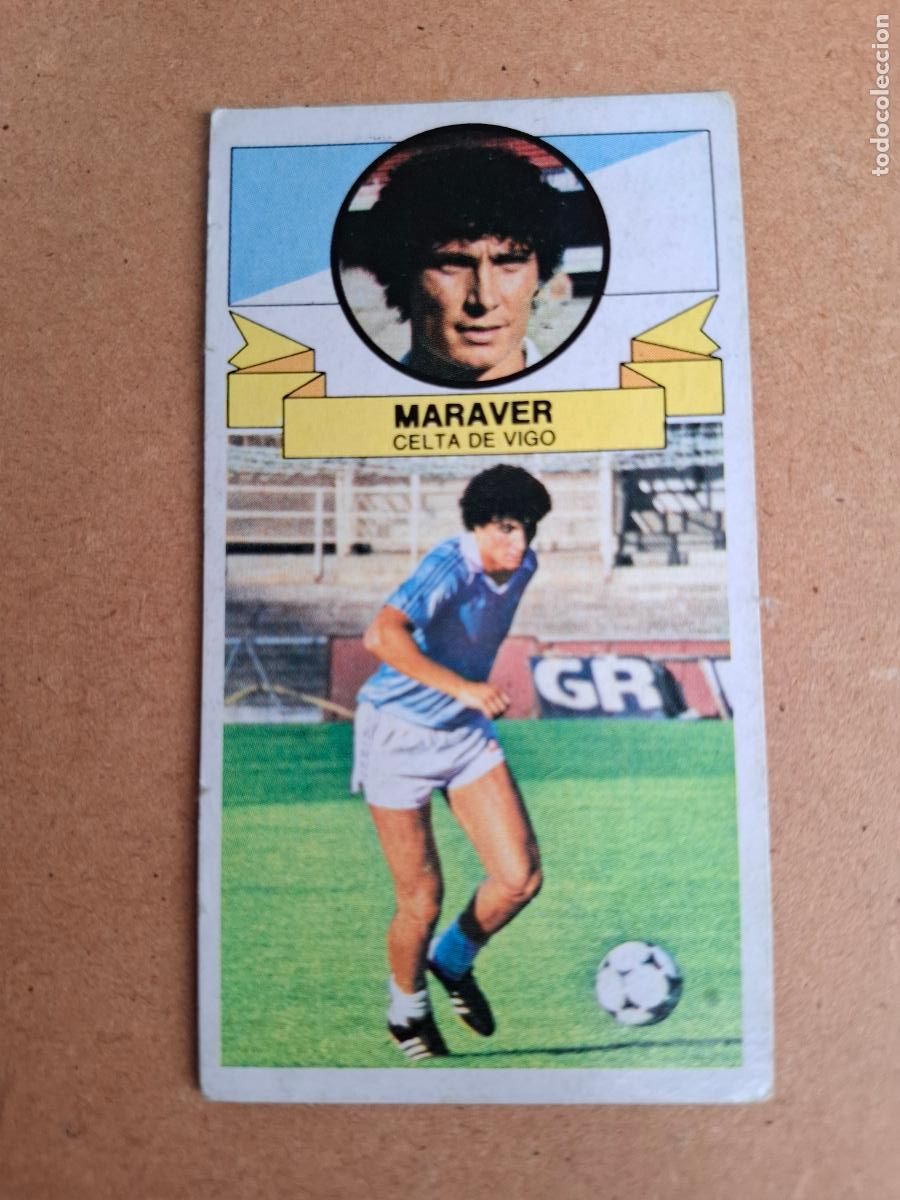 Cartes &agrave; collectionner de Football: ESTE 85 86 1985 1986 - FICHAJE 14 MARAVER - R.C. CELTA ( NUNCA PEGADO ) CP8