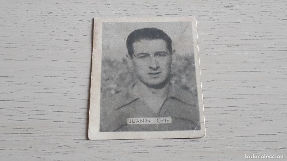 Football Stickers: Juan&iacute;n Celta de Vigo, &Aacute;lbum Campeonatos Nacionales F&uacute;tbol 1950 1951, Ruiz Romero. Sin pegar.