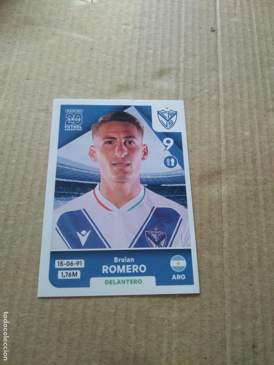 Cromos de F&uacute;tbol: VEL 13 BRAIAN ROMERO VELEZ CROMO FUTBOL ARGENTINO PANINI LIGA ARGENTINA 2025