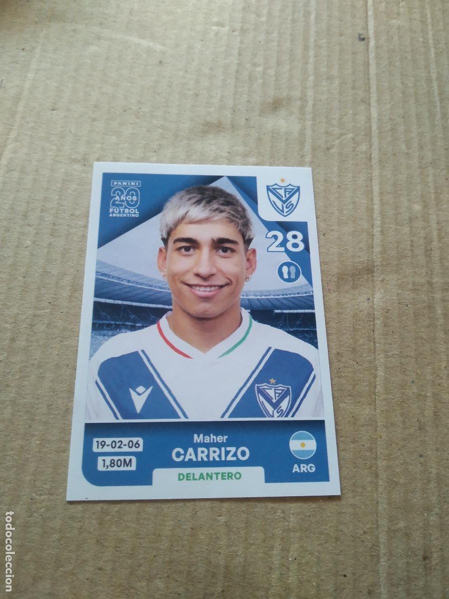 Fu&szlig;ball-Sticker: VEL 15 MAHER CARRIZO VELEZ CROMO FUTBOL ARGENTINO PANINI LIGA ARGENTINA 2025