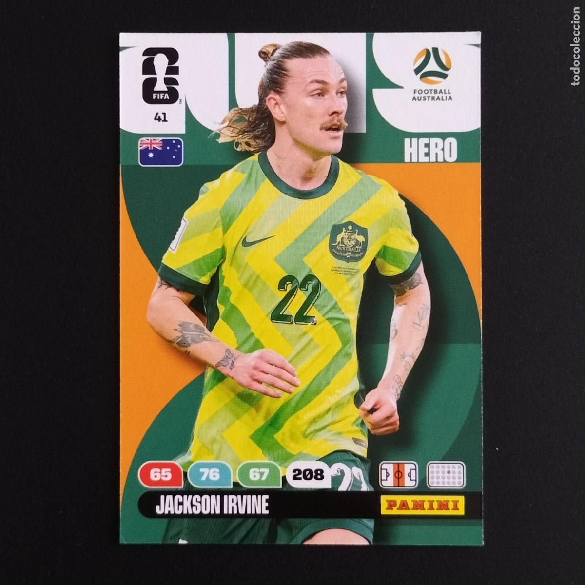 Cromos de F&uacute;tbol: 41 JACKSON IRVINE AUSTRALIA CROMOS ADRENALYN XL MUNDIAL 26 2026 FIFA WORLD CUP PANINI