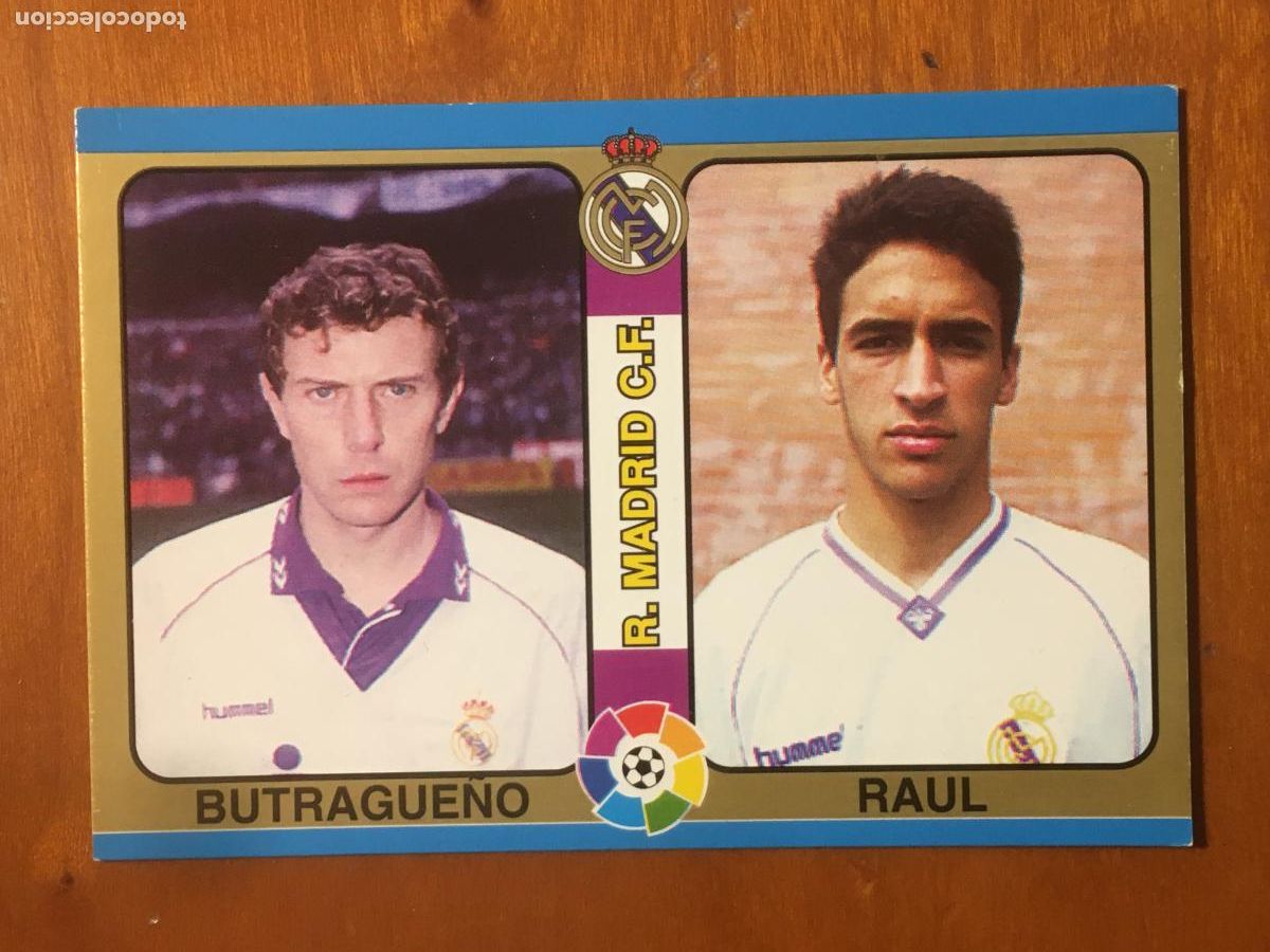 Cromos de F&uacute;tbol: raul rookie butrague&ntilde;o real madrid cromo n&ordm; 34 futbol total liga 95 perfecto estado nuevo de sobre