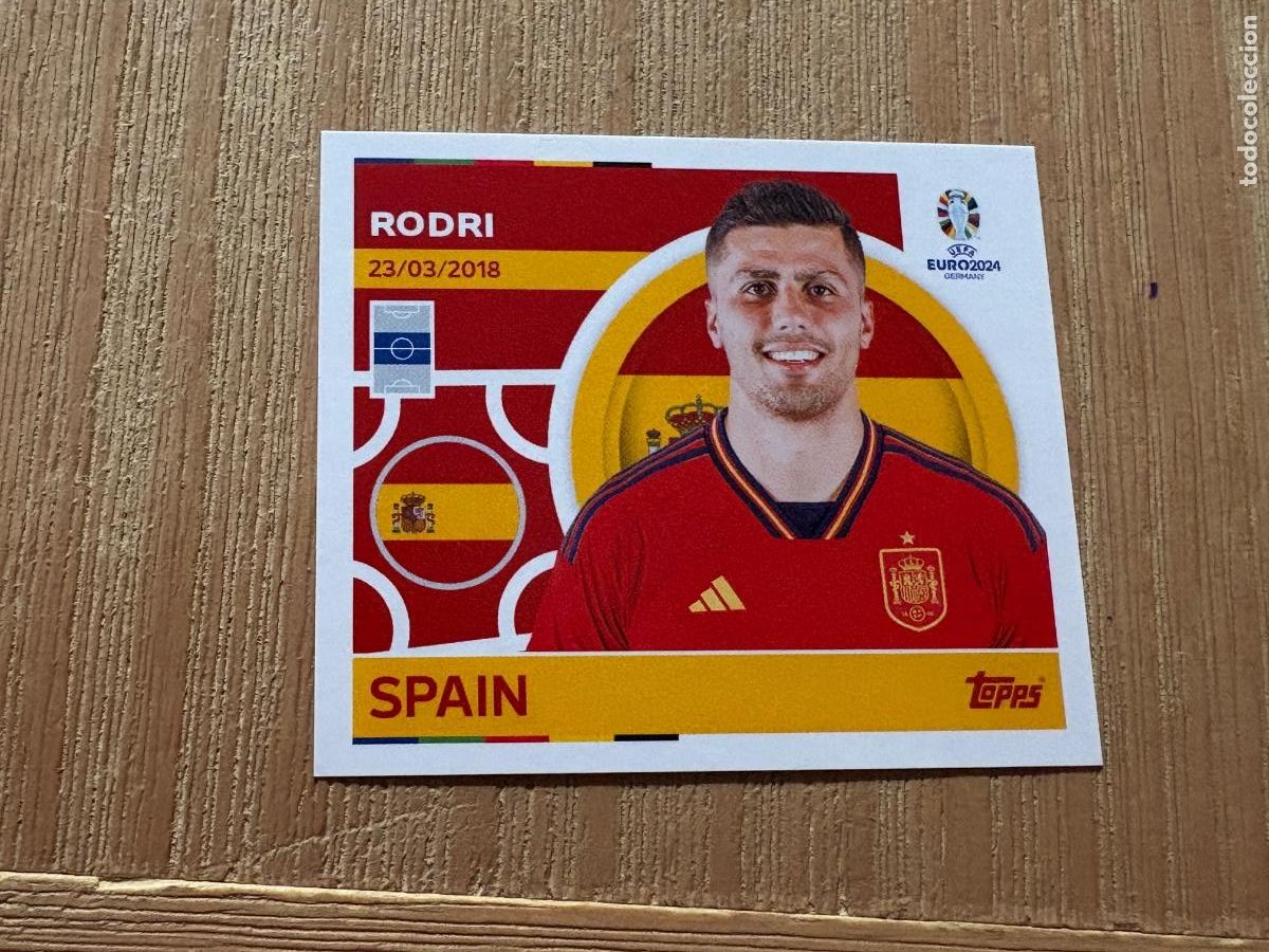 Cromos de F&uacute;tbol: 18. STICKER TOPPS UEFA EURO GERMANY 2024 RODRI ESP 13
