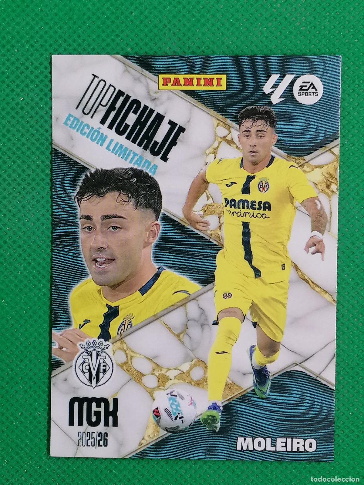 Cromos de F&uacute;tbol: MOLEIRO VILLARREAL TOP FICHAJE EDICION LIMITADA ⚽ MEGACRACKS LIGA 2025 2026 25 26 ⚽