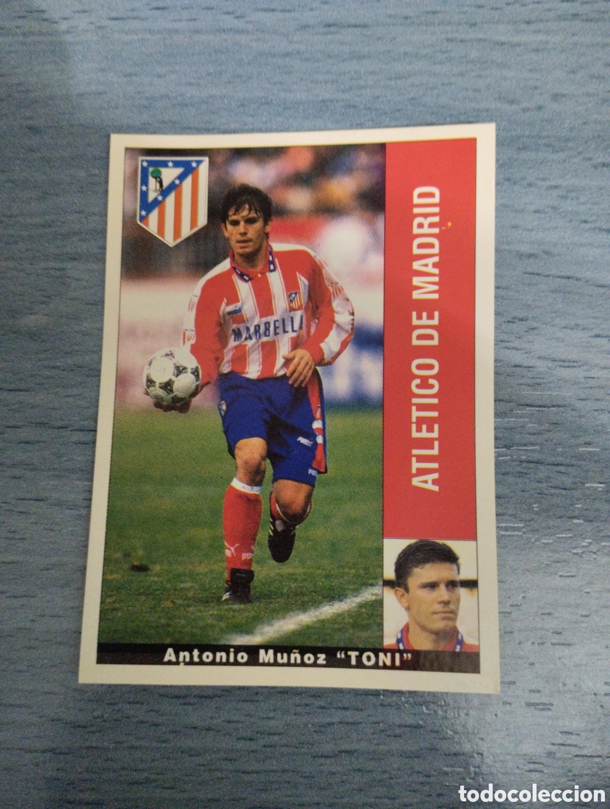 Cromos de F&uacute;tbol: Cromo Panini liga 95 96 Toni atl&eacute;tico de madrid sin pegar