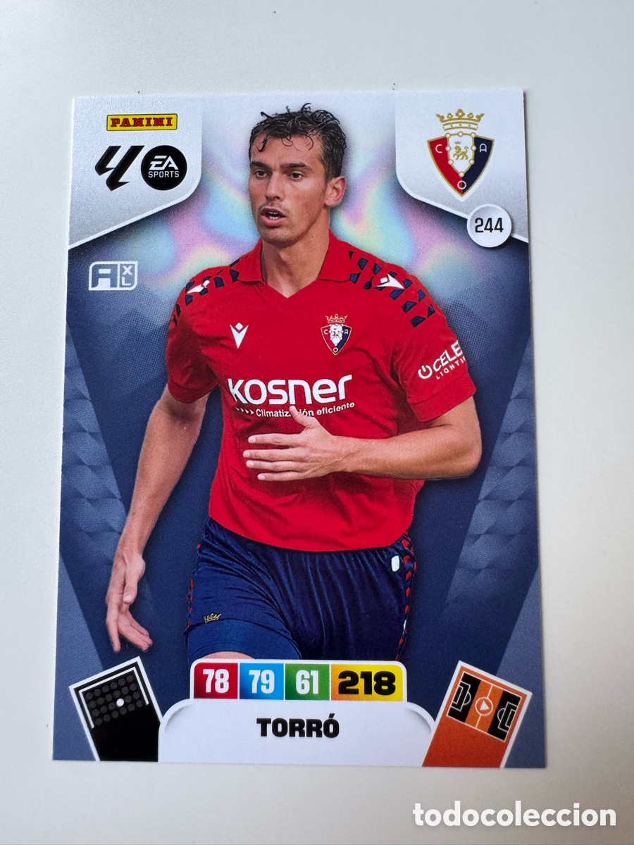 Cromos de F&uacute;tbol: PANINI ADRENALYN XL LIGA EA SPORTS 2025-2026 25-26 &ndash; N&ordm; 244 &ndash; Lucas Torr&oacute; CA Osasuna