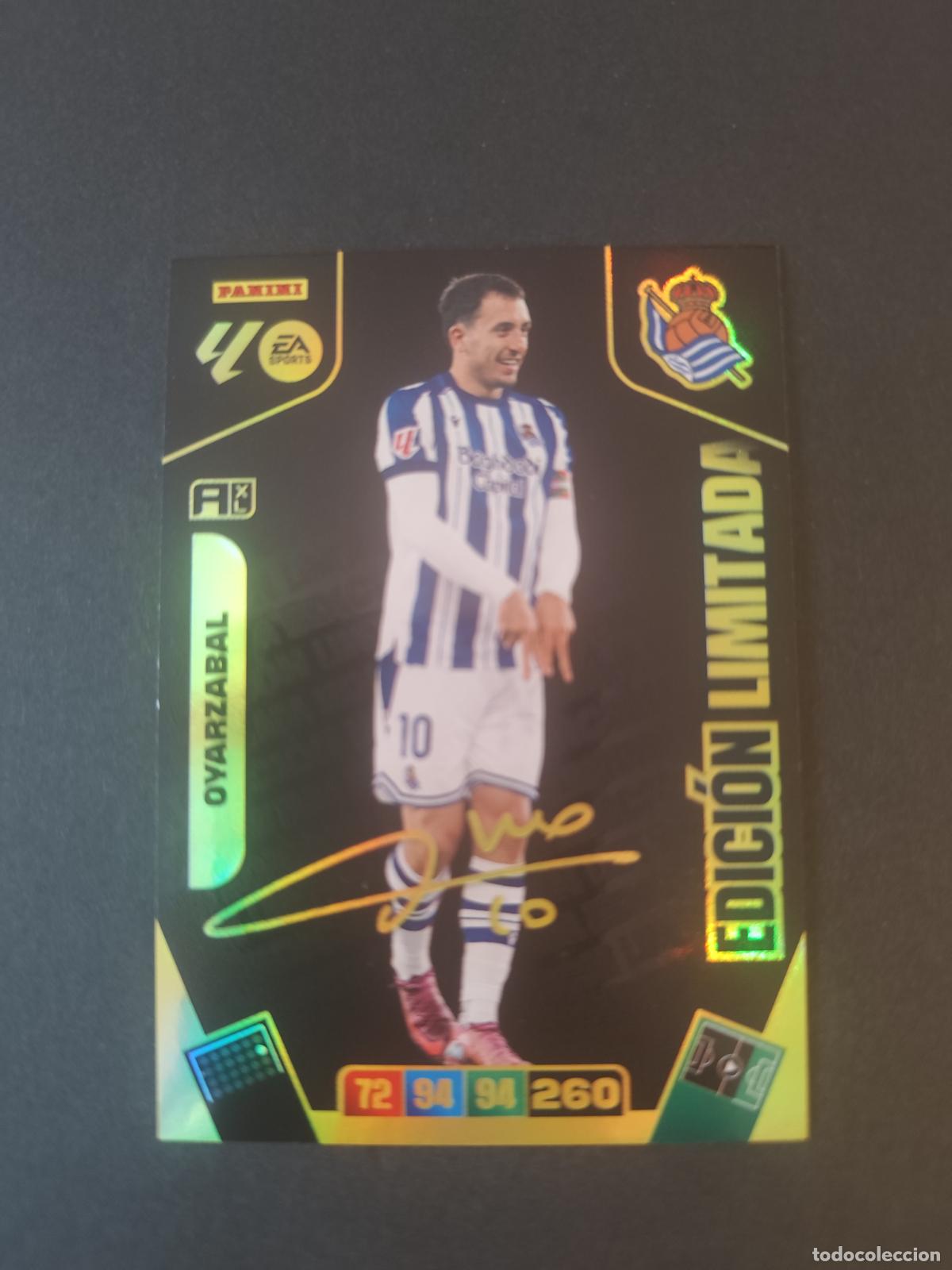 Cromos de F&uacute;tbol: OYARZABAL REAL SOCIEDAD SOBRE PREMIUM EDICI&Oacute;N LIMITADA FIRMADA ADRENALYN 2025 2026 25 26