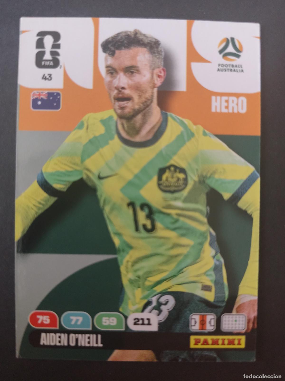 Cromos de F&uacute;tbol: 43 AIDEN O'NEILL AUSTRALIA ADRENALYN MUNDIAL FIFA WORLD CUP 2026 PANINI