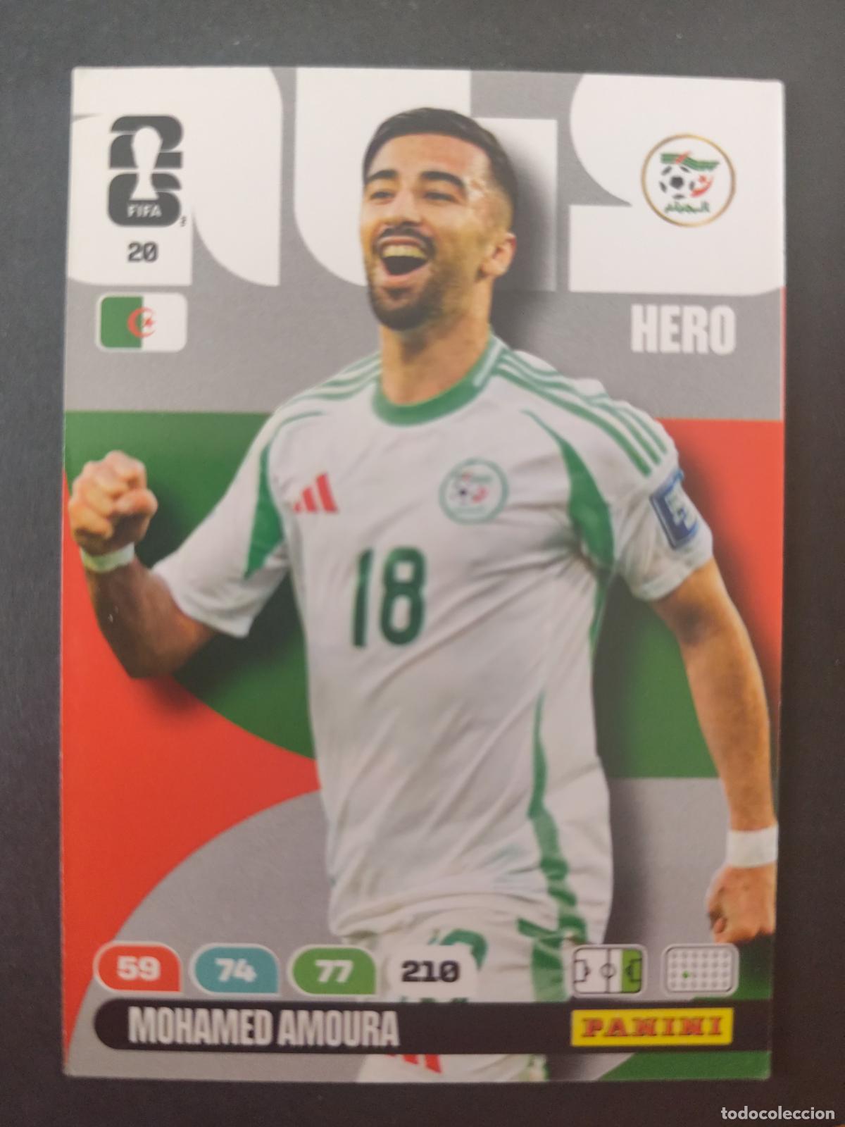 Cromos de F&uacute;tbol: 20 MOHAMED AMOURA ARGELIA ADRENALYN MUNDIAL FIFA WORLD CUP 2026 PANINI