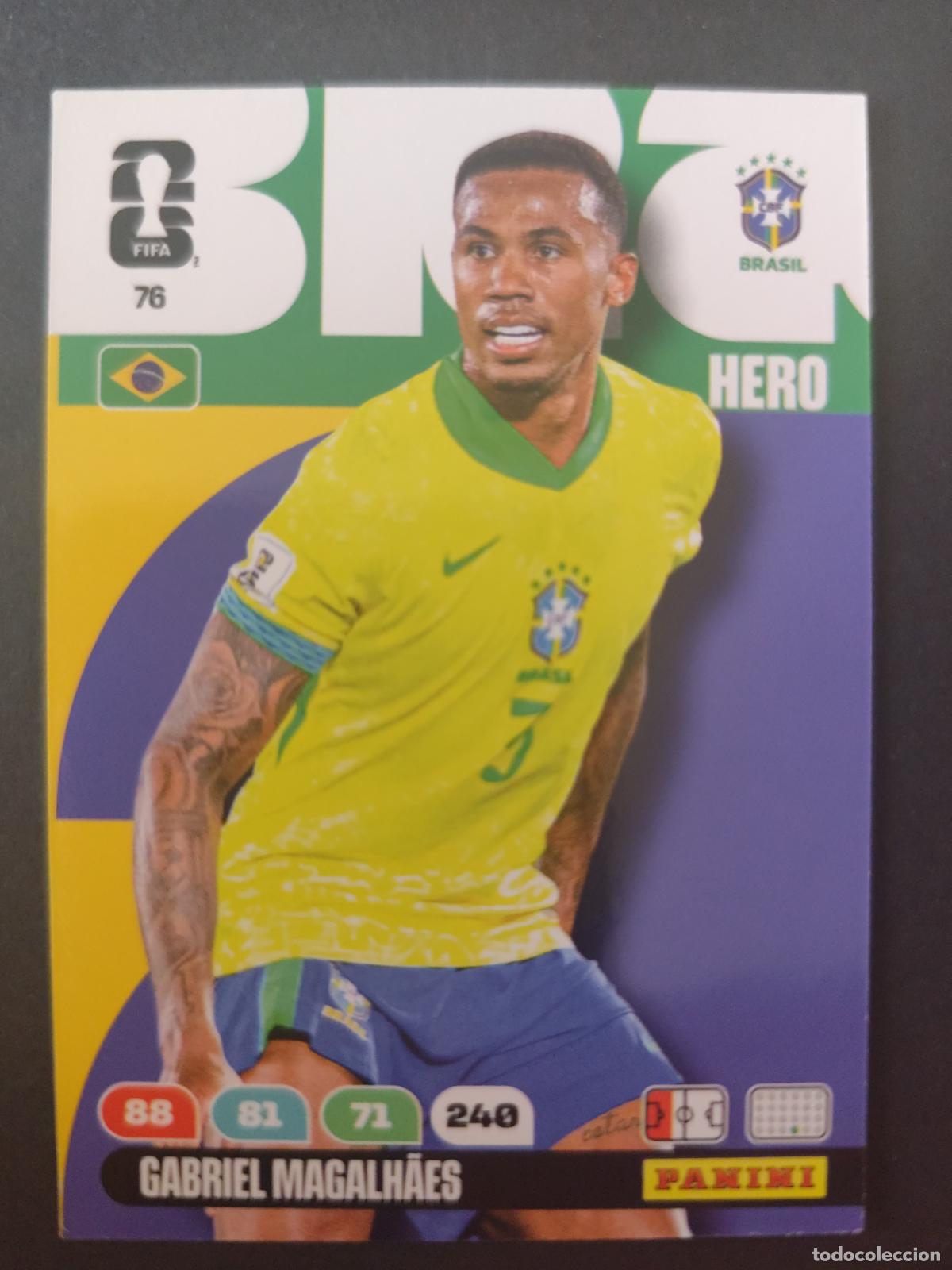 Cromos de F&uacute;tbol: 76 GABRIEL MAGALH&Atilde;ES BRASIL ADRENALYN MUNDIAL FIFA WORLD CUP 2026 PANINI