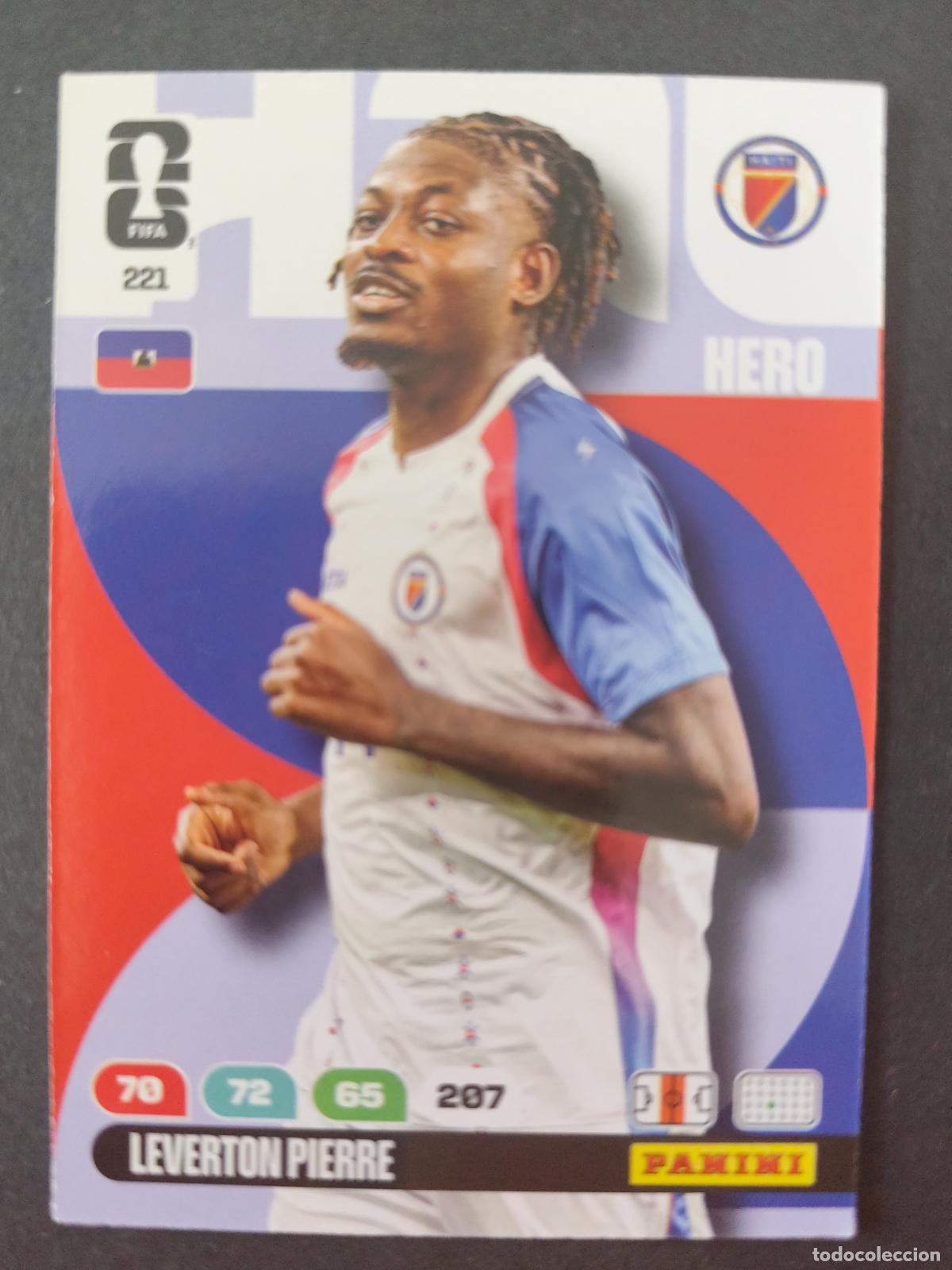 Cartes &agrave; collectionner de Football: 221 LEVERTON PIERRE HAIT&Iacute; ADRENALYN MUNDIAL FIFA WORLD CUP 2026 PANINI