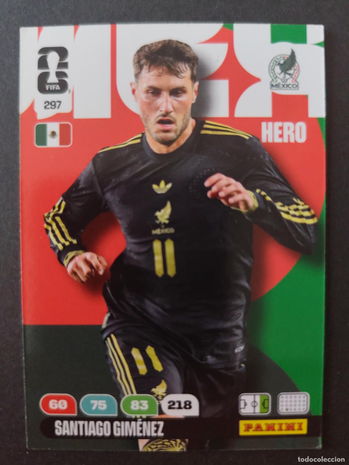 Cartes &agrave; collectionner de Football: 297 SANTIAGO GIM&Eacute;NEZ M&Eacute;XICO ADRENALYN MUNDIAL FIFA WORLD CUP 2026 PANINI
