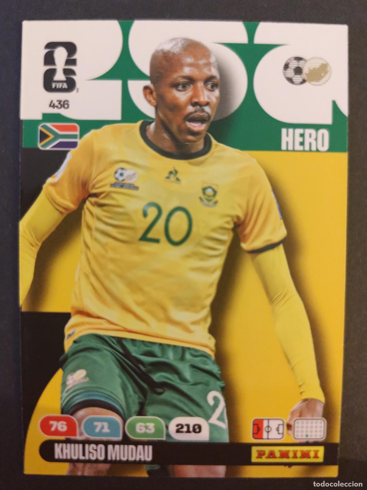Cromos de F&uacute;tbol: 436 KHULISO MUDAU SUD&Aacute;FRICA ADRENALYN MUNDIAL FIFA WORLD CUP 2026 PANINI