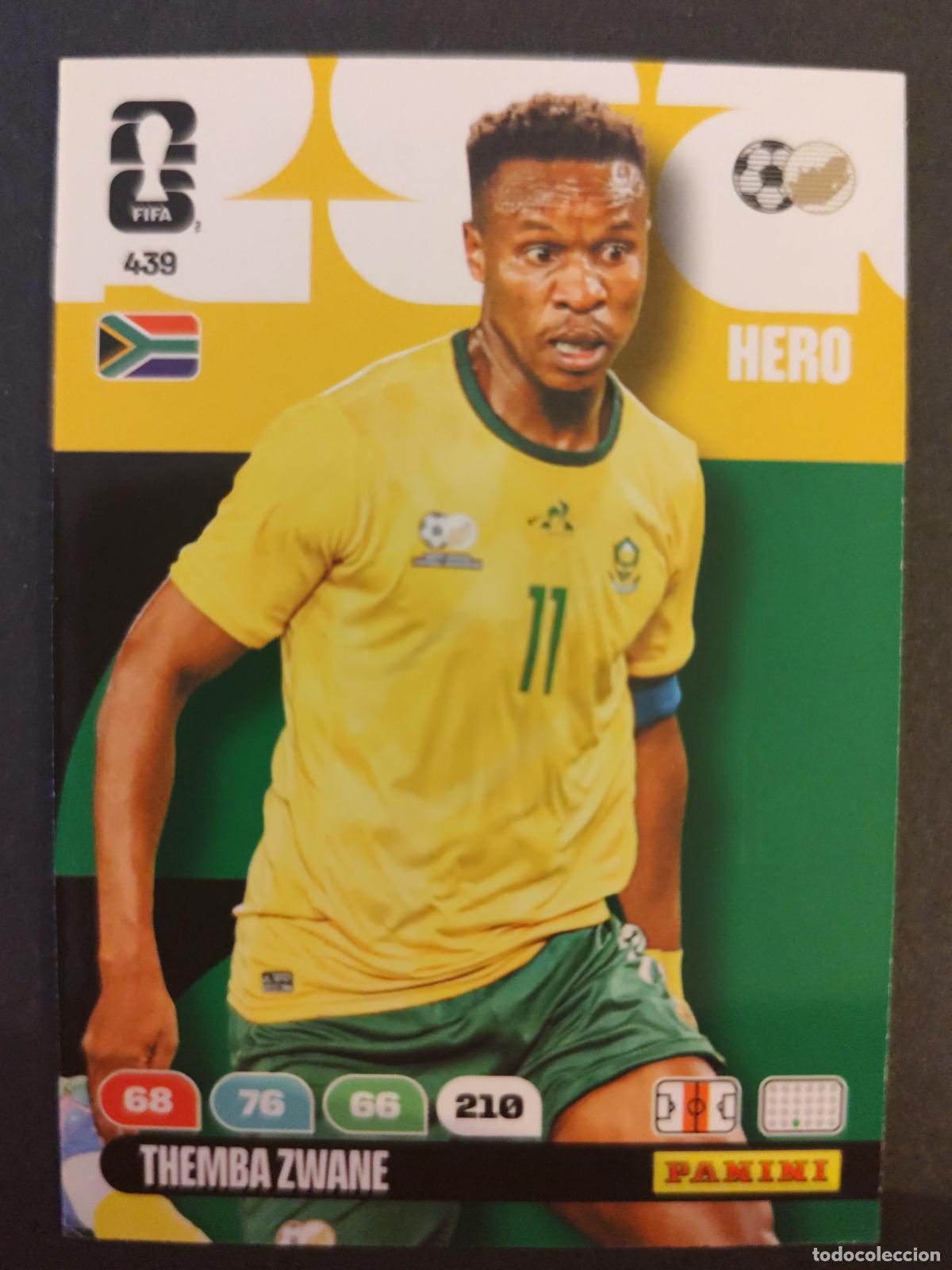 Cartes &agrave; collectionner de Football: 439 THEMBA ZWANE SUD&Aacute;FRICA ADRENALYN MUNDIAL FIFA WORLD CUP 2026 PANINI