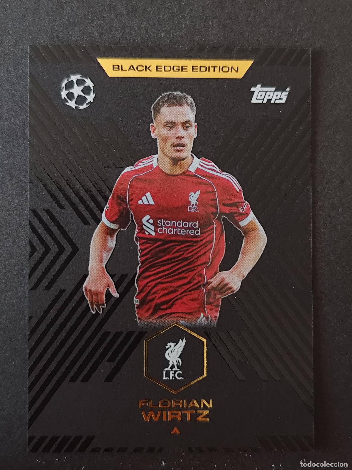 Cromos de F&uacute;tbol: BE1 FLORIAN WIRTZ LIVERPOOL BLACK EDGE EDITION MATCH ATTAX EXTRA 2025 2026 25 26 TOPPS