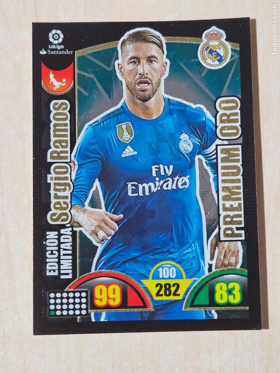 Cromos de F&uacute;tbol: FICHA SERGIO RAMOS - ADRENALYN 17 18 - PANINI 2017 - 18 - CROMO - EDICION LIMITADA