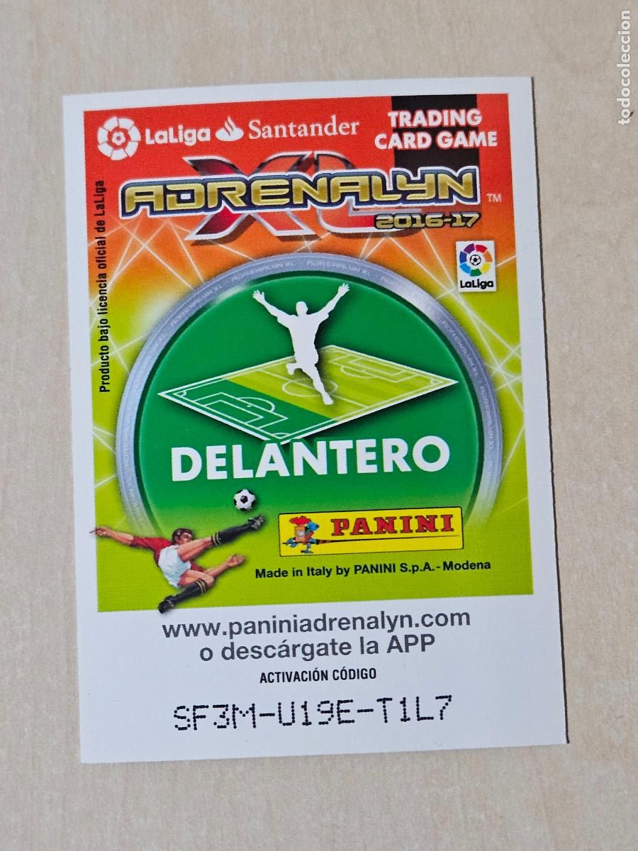 Cromos de F&uacute;tbol: FICHA GAMEIRO - ADRENALYN 16 17 - PANINI 2016 - 17 - CROMO - EDICION LIMITADA