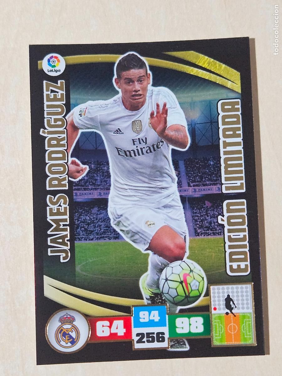 Cromos de F&uacute;tbol: FICHA JAMES RODRIGUEZ - ADRENALYN 15 16 - PANINI 2015 - 16 - CROMO - EDICION LIMITADA