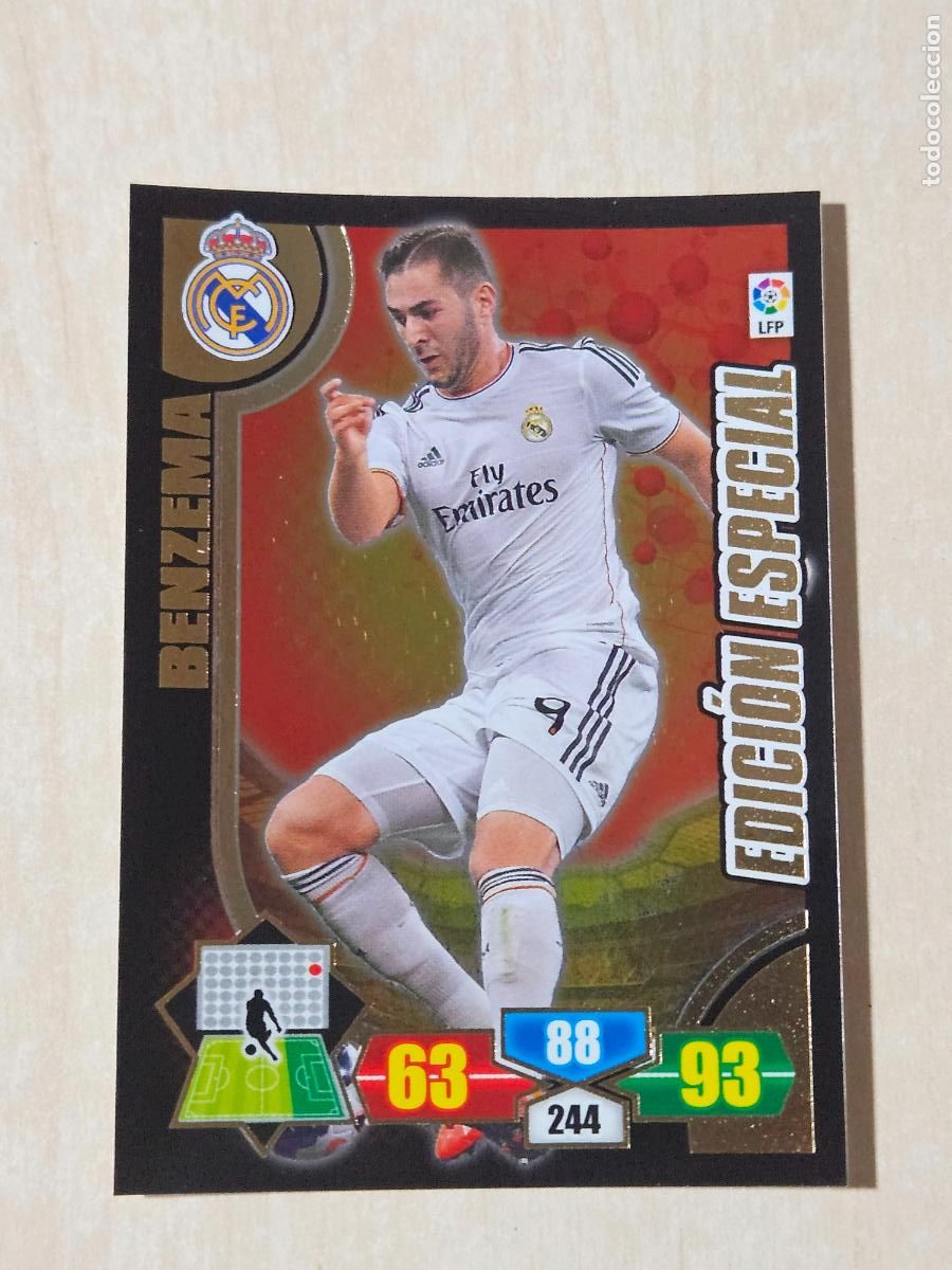 Cromos de F&uacute;tbol: FICHA BENZEMA - ADRENALYN 13 14 - PANINI 2013 -14 - CROMO - EDICION ESPECIAL
