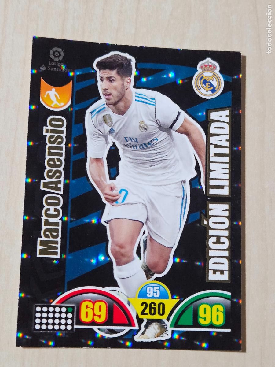 Cromos de F&uacute;tbol: FICHA MARCO ASENSIO - ADRENALYN 17 18 - PANINI 2017 - 18 - CROMO - EDICION LIMITADA