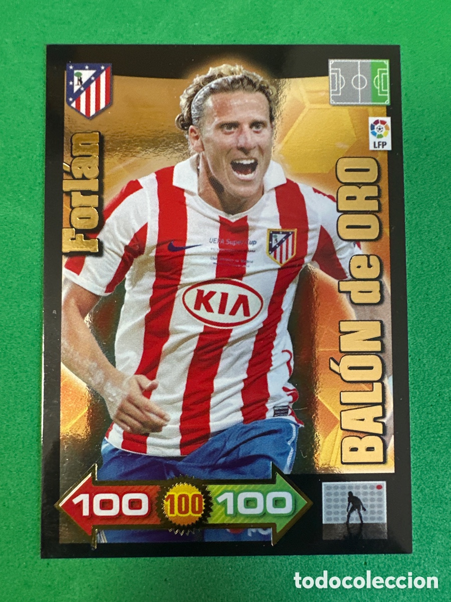 Cromos de F&uacute;tbol: FORL&Aacute;N (AT.MADRID) BAL&Oacute;N DE ORO ADRENALYN 2010-2011 10 11 TRADING CARD