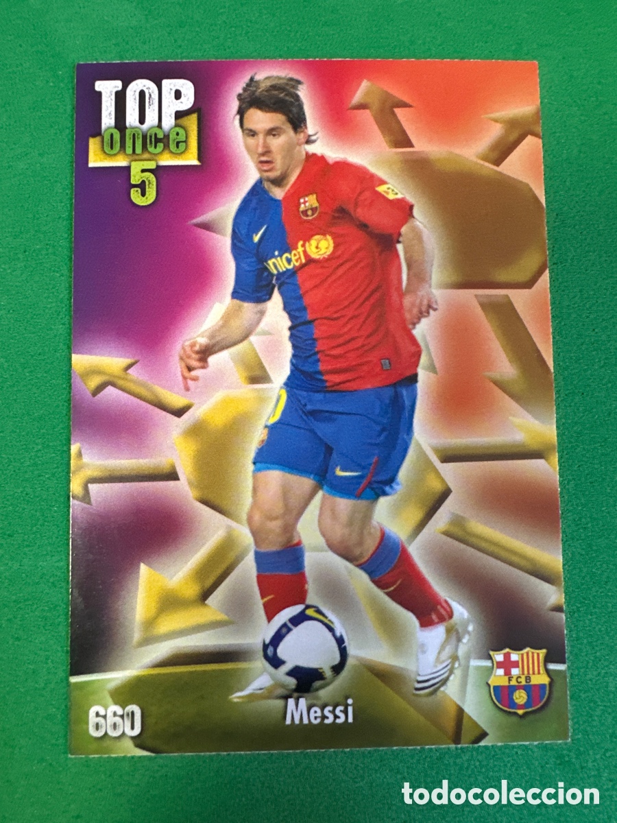 Cromos de F&uacute;tbol: 660 MESSI (F.C.BARCELONA) TOP ONCE MUNDICROMO 2009 09 10 TRADING CARD