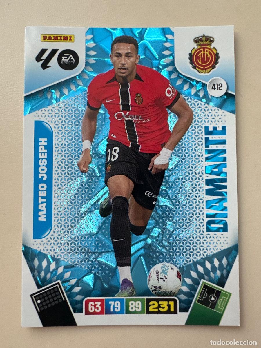 Cromos de F&uacute;tbol: 412 Mateo Joseph, RCD Mallorca, Diamante, Panini Adrenalyn XL La Liga 2025 2026 25 26