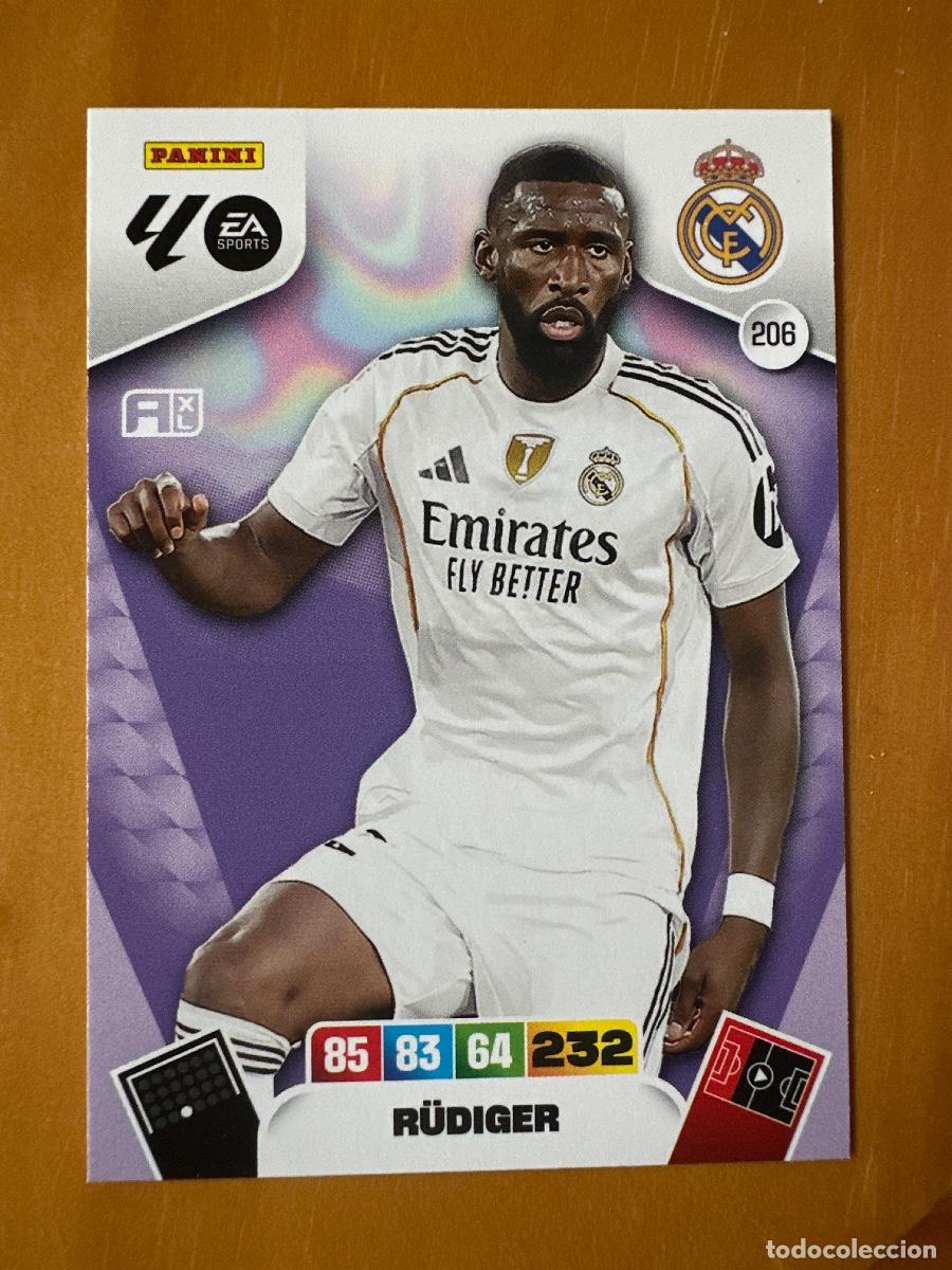 Cromos de F&uacute;tbol: 206 Antonio R&uuml;diger, Real Madrid, Panini Adrenalyn XL La Liga 2025 2026 25 26