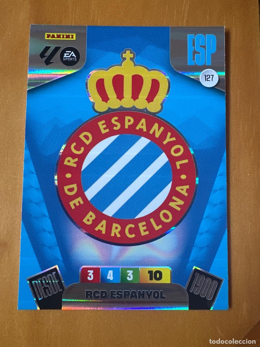 Cromos de F&uacute;tbol: 127 Escudo RCD Espanyol, Panini Adrenalyn XL La Liga 2025 2026 25 26