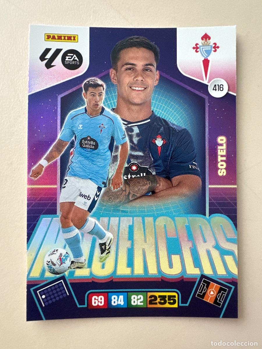Cromos de F&uacute;tbol: 416 Hugo Sotelo, RC Celta de Vigo, Influencers, Panini Adrenalyn XL La Liga 2025 2026 25 26