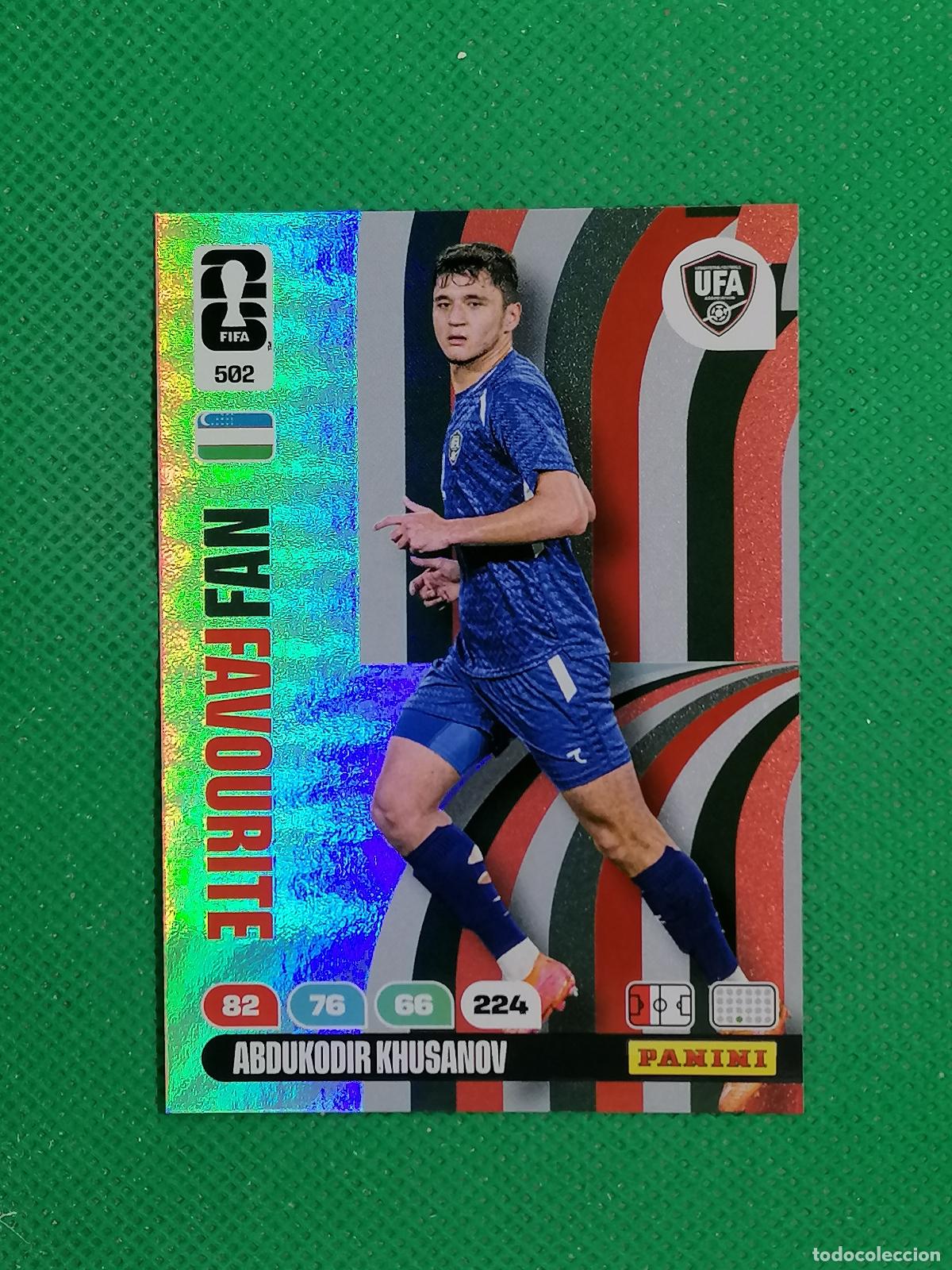 Cromos de F&uacute;tbol: 502 ABDUKODIR KHUSANOV UZBEKISTAN FAN FAVOURITE ⚽ PANINI ADRENALYN FIFA WORLD CUP 26 2026 ⚽