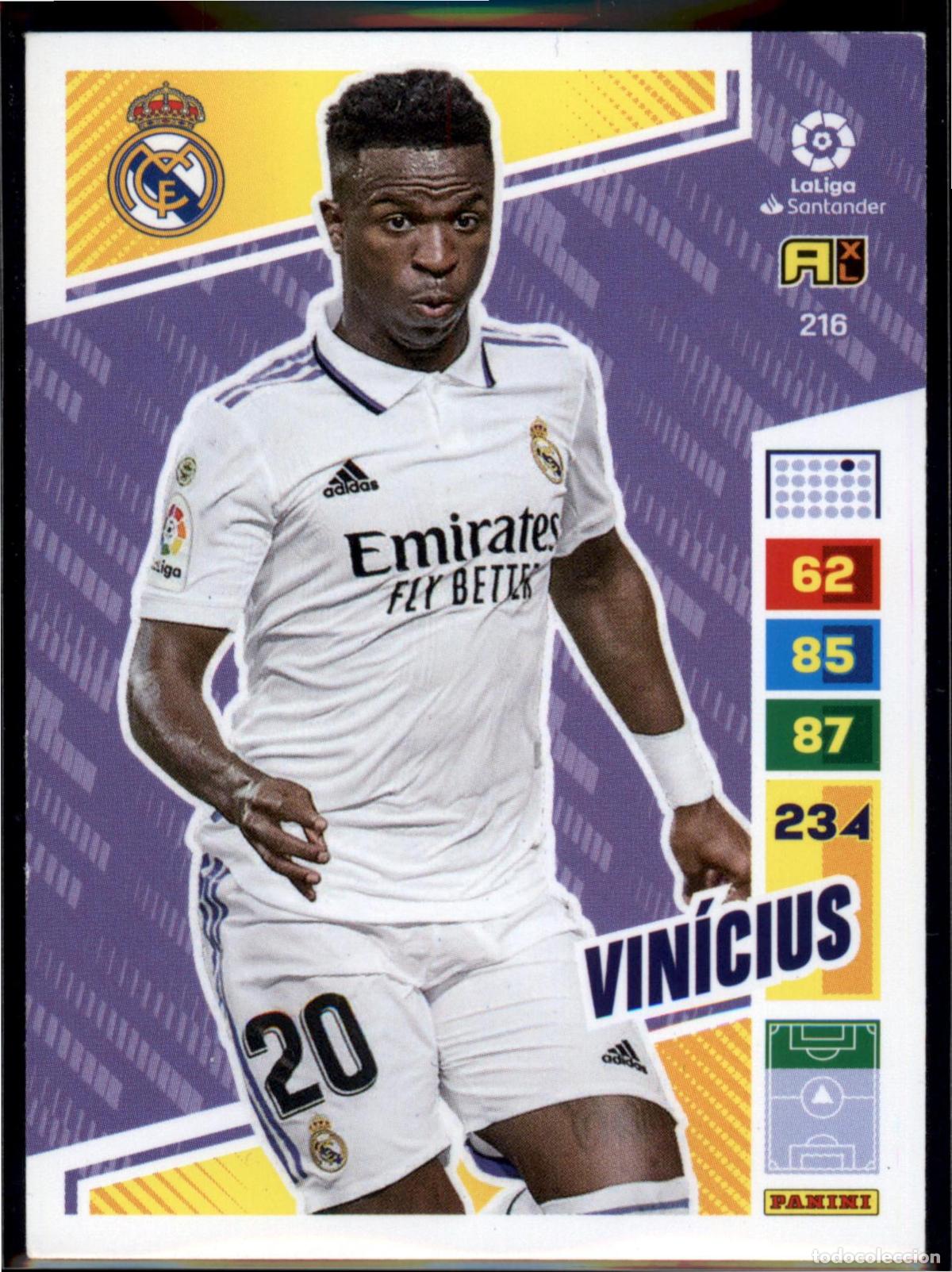 Fu&szlig;ball-Sticker: Vin&iacute;cius N&ordm; 216 Real Madrid LaLiga Santander Adrenalyn XL 2022 2023 Panini 22 23