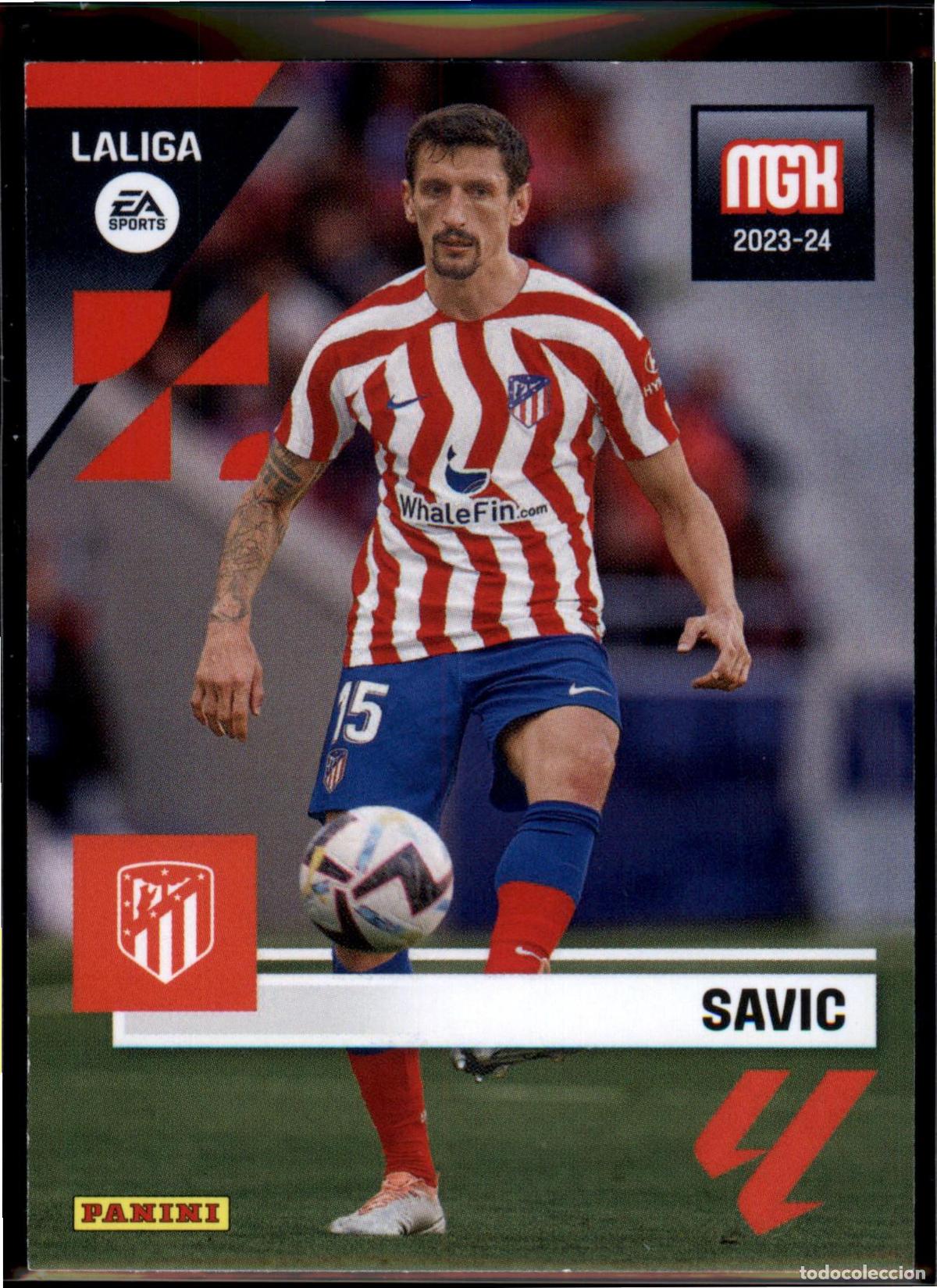 Cromos de F&uacute;tbol: Savic N&ordm; 78 Atl&eacute;tico de Mardid LaLiga Santander Megacracks 2023 2024 Panini 23 24