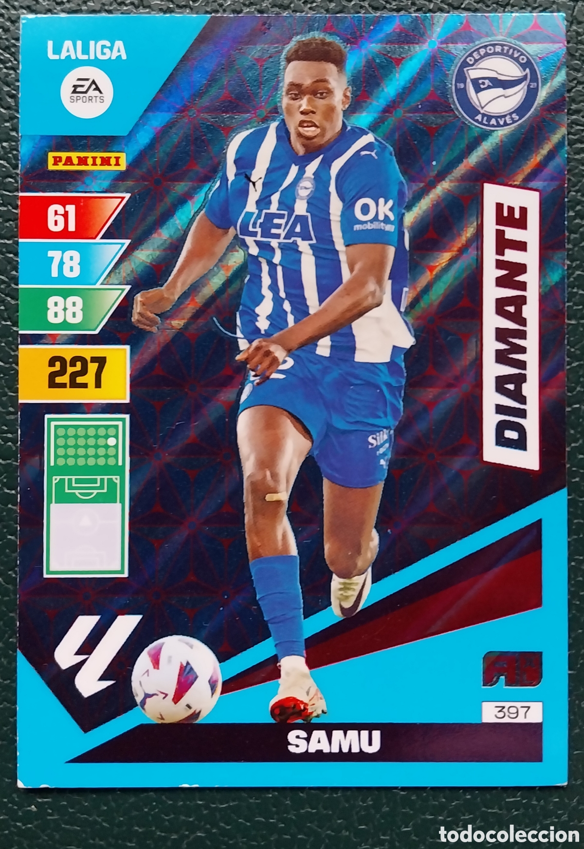 Figurine di Calcio: 397 SAMU DEPORTIVO ALAVES DIAMANTE FICHAS ALBUM ADRENALYN XL 2023 2024 23 24