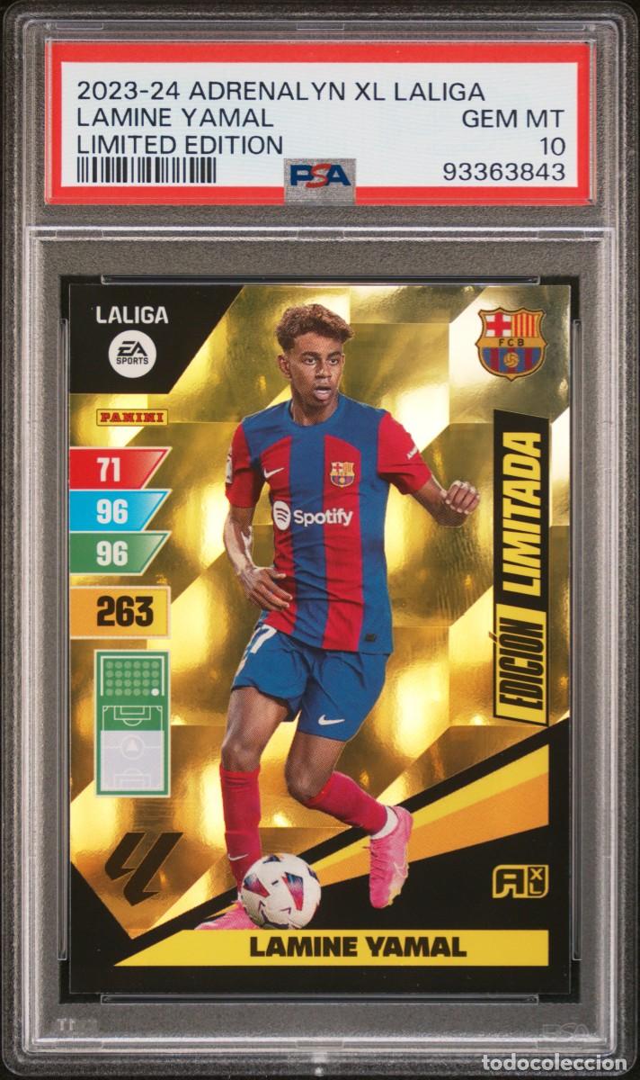 Cromos de F&uacute;tbol: Rookie Lamine Yamal FC Barcelona Panini Adrenalyn XL La Liga Limited Edition PSA 10