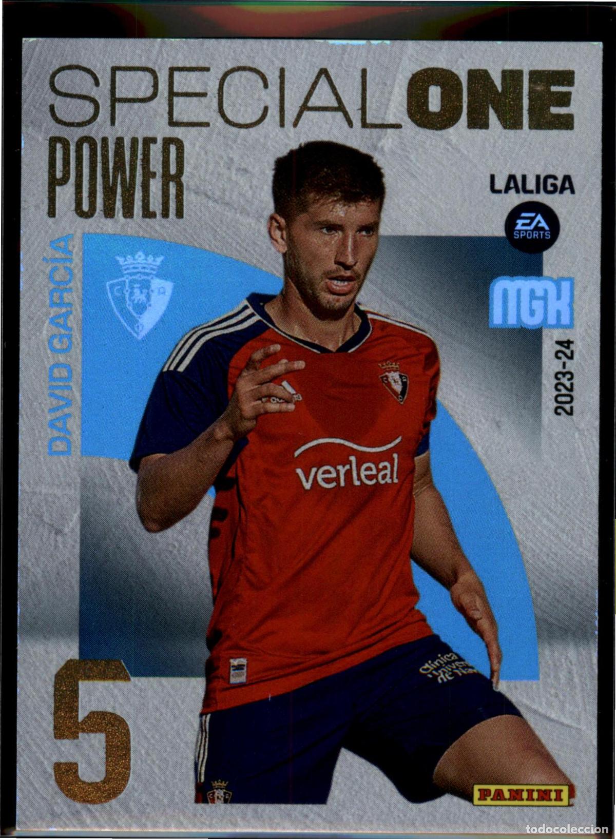 Football Stickers: David Garc&iacute;a Power Special One N&ordm; P388 CA Osasuna Liga Santander Megacracks 2023 2024 Panini 23 24