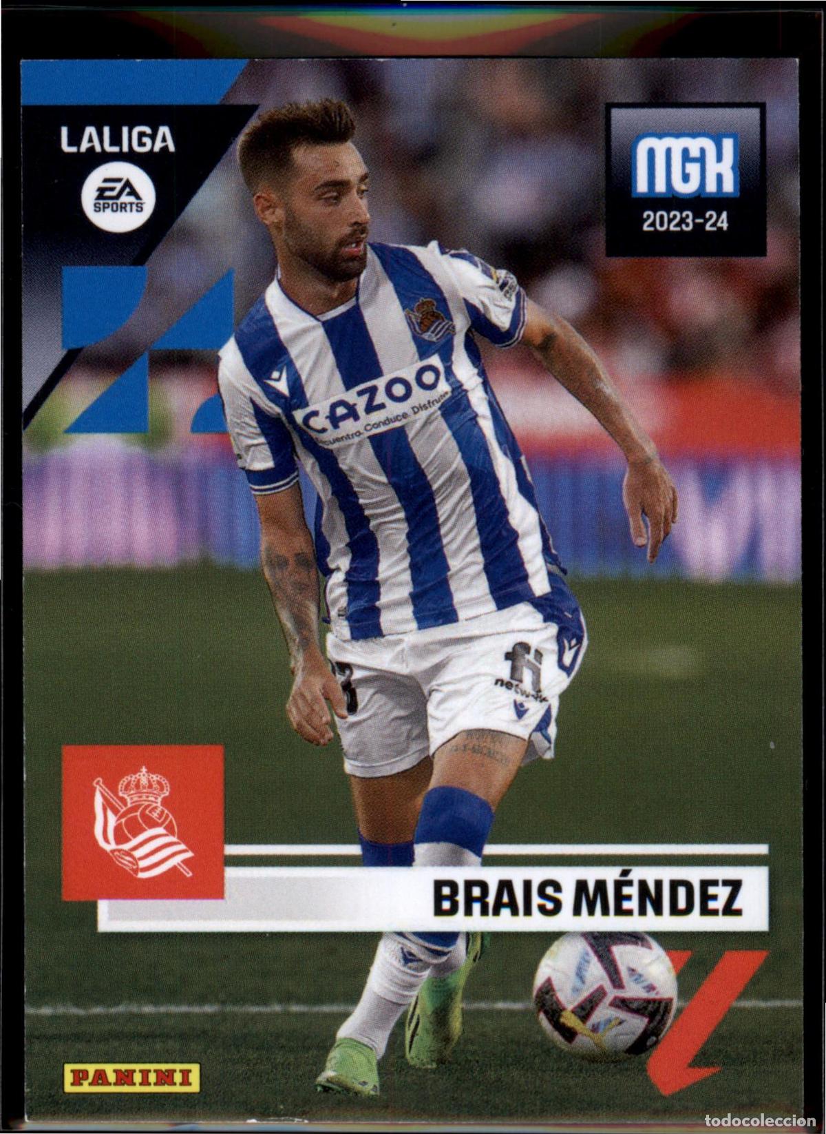Football Stickers: Brais M&eacute;ndez N&ordm; 317 Real Sociedad LaLiga Santander Megacracks 2023 2024 Panini 23 24