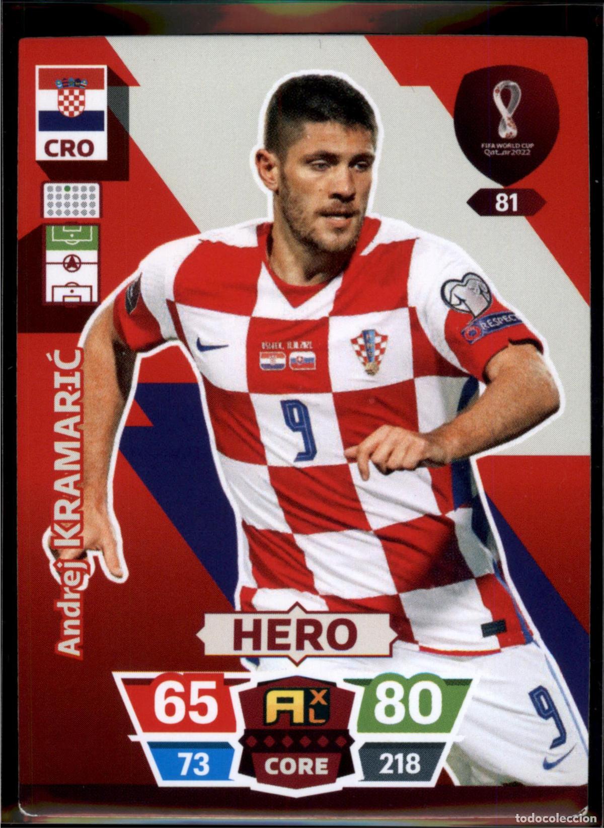 Cromos de F&uacute;tbol: Kramaric Hero N&ordm; 81 Croacia Mundial Qatar Catar Adrenalyn XL 2022 Panini 22 FIFA World Cup