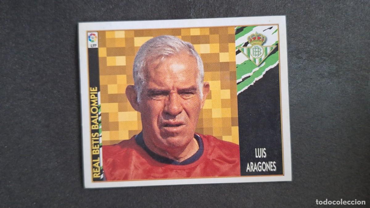 Cromos de F&uacute;tbol: L3 LUIS ARAGONES ENTRENADOR REAL BETIS COLOCA LIGA ESTE 1997 1998 97 98 NUNCA PEGADO SIN PEGAR